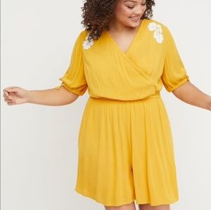 Mustard Shorts Romper